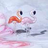 Стеклянная фигурка фламинго Коллекционная фигурка животного Скульптура Стеклянное искусство Свадьбы Юбилей День святого Валентина Подарок для женщин