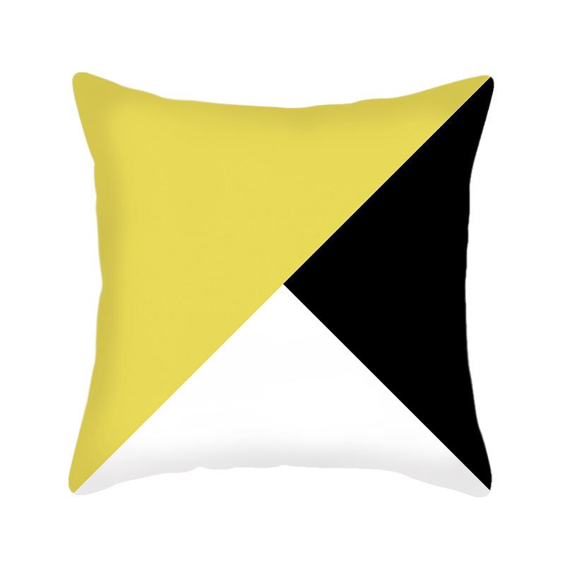 Nordic Cushion Pillow Geometric Linen Pillow Cover Yellow European Nordic Ins Style Cushion Cover