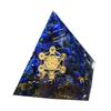 Уникальная Пирамида Оргонита Ручной Работы с Натуральной Кристальной Макадамой для Сияющего Домашнего Декора
