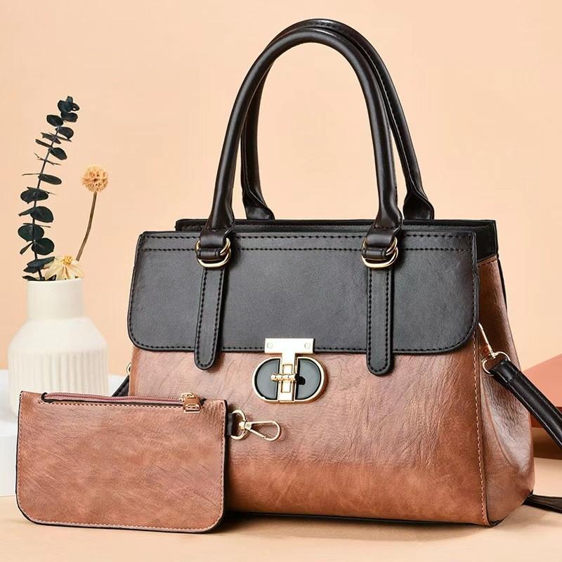 Stylish Versatile Two Piece Letter Bag Set Large Capacity Commuter Shoulder Tote Bags For Women