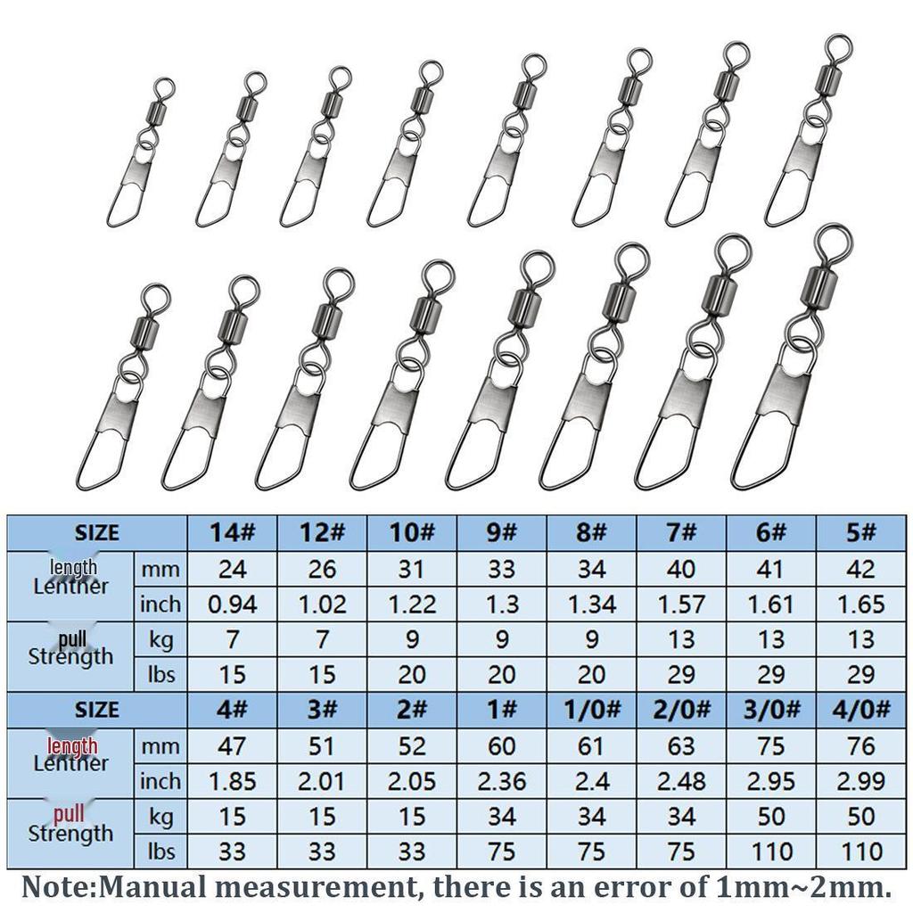 Тип A Американская вертлюжная безопасная булавка Быстроразъемное соединение для рыболовных снастей и аксессуаров