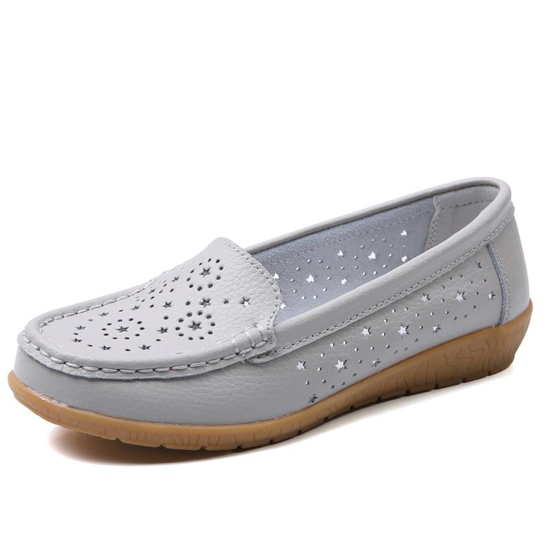 Big Size Women Flats Shoes 2025 Summer Female Casual Loafers Quality Slip-On Zapatillas Mujer Breathable Hard-Wearing