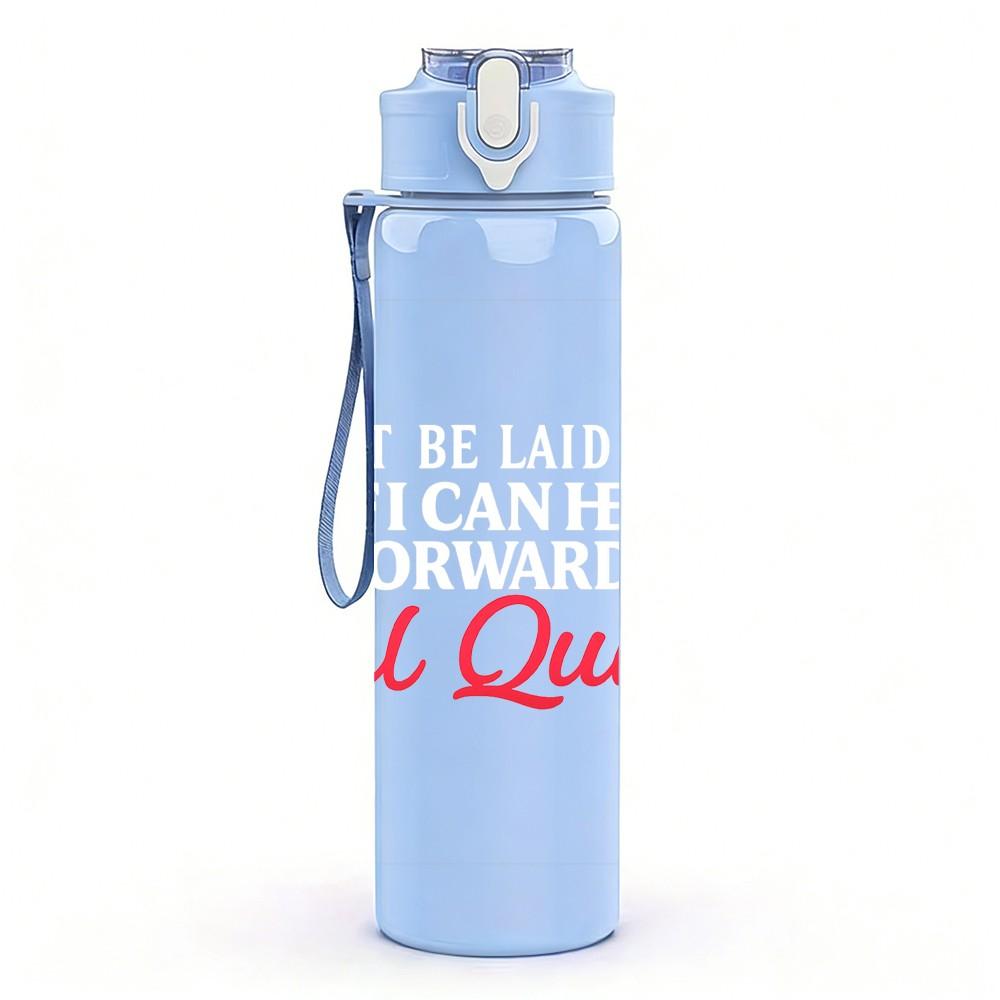 1PC Real Quick Red Letter Art 750ml Color Plastic Sports Water Bottle Leakproof Flip Straw Lid Suitable for Sports Office Home Use