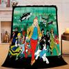 1PC Adventure In The City Flannel Blanket Gift, Suitable for Both Men And Women, Soft Ideal for Beds And Sofa, Birthday Or Christmas Gift