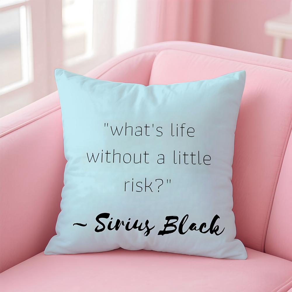PPersonalized quotes Cushion Cover Pillow Case Soft Friendly Fabric Concealed Zipper
