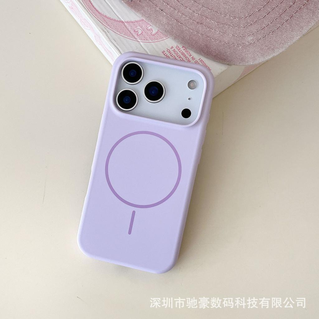 Подходит для iPhone17promax официальный чехол для мобильного телефона из жидкого силикона с магнитом Apple 16 простой однотонный 15 противоударный