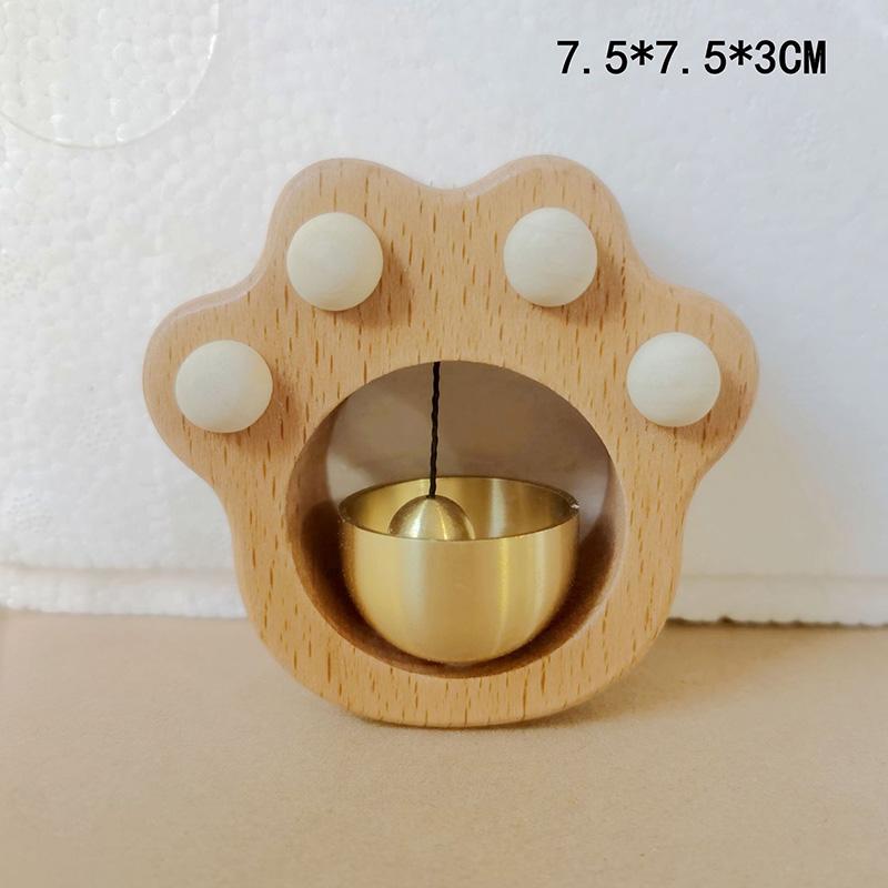 1Pcs Entrance Doorbell Shopkeeper'S Bell Wind Bell Door Opening Wooden Clock Reminder For Home Small Bell Decorations