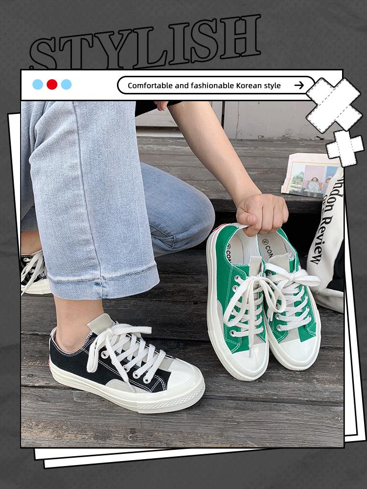 New White Canvas Shoes Low-cut Vulcanized Shoes 2024 Retro Luxury Brand Women Shoe Comfortable Student Sneakers Zapatillas Mujer