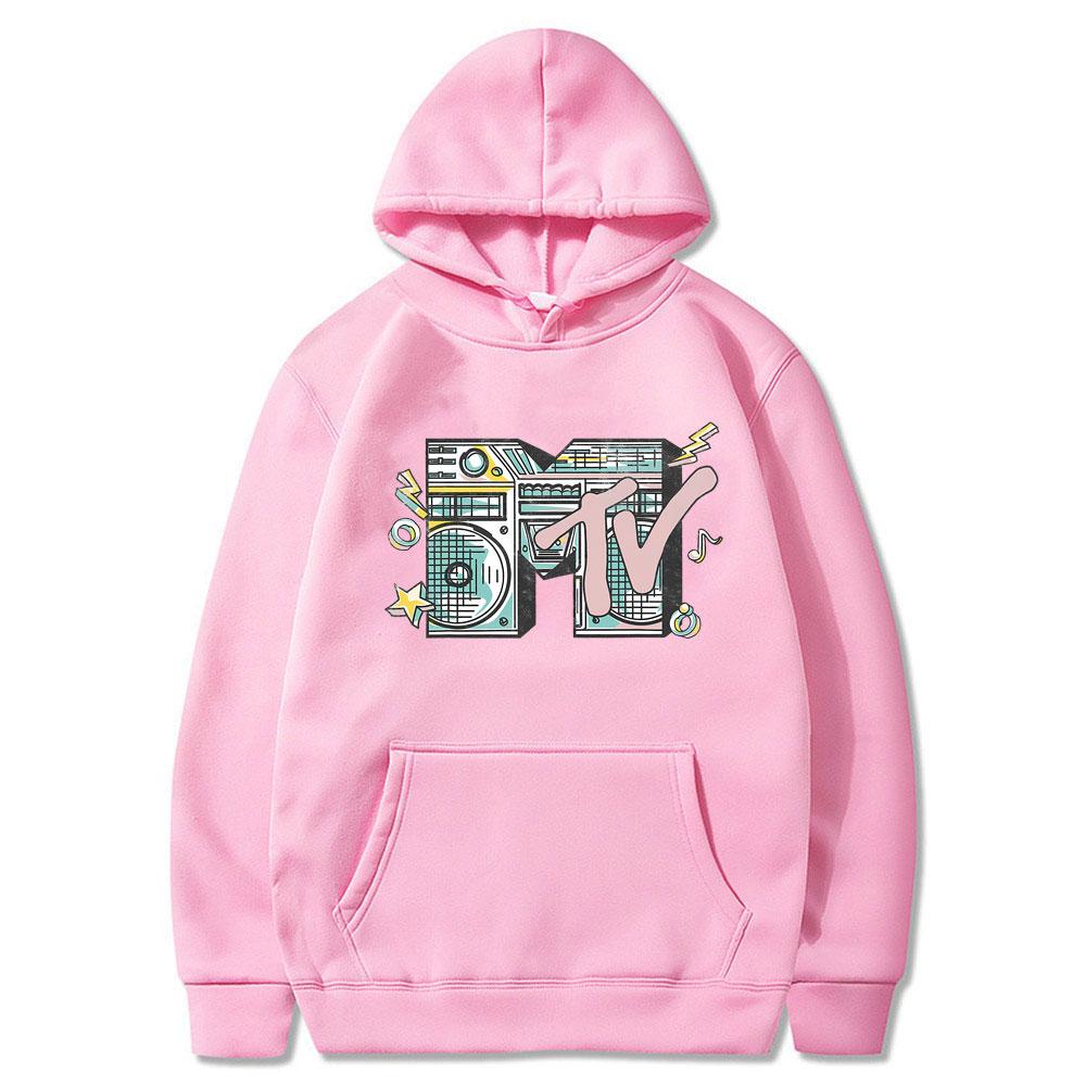 Ограниченная серия MTV Music Television I Want My Boombox Графическая толстовка с капюшоном Мужская Женская Повседневная Винтажная Оверсайз Пуловер Мужские Хлопковые Толстовки с Капюшоном