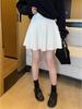 2024 Женская вязаная плиссированная приталенная миди-юбка А-силуэта с эластичной талией - Весенне-осенняя ретро-мода