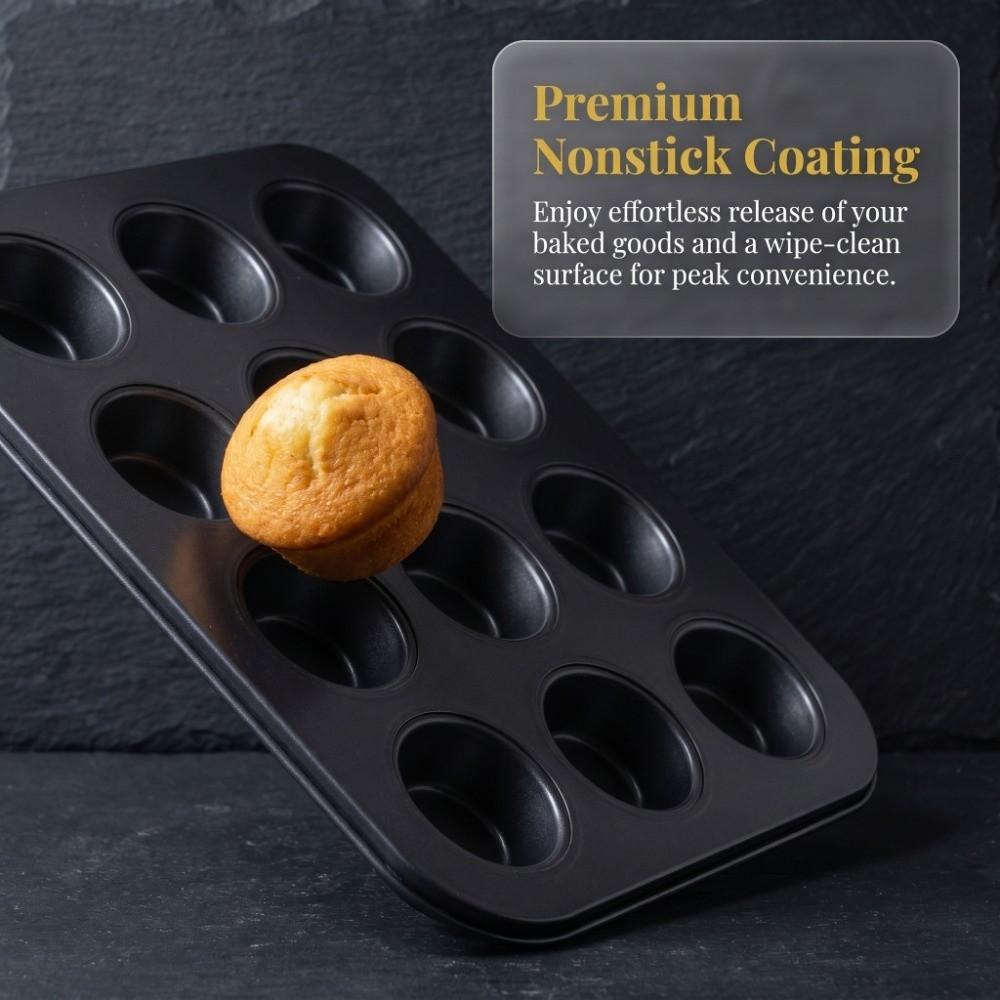 Carbon Steel Cupcake Tin 12-Cup Design Baking Pan Tartlets Mini Muffin Pan Cupcakes Making