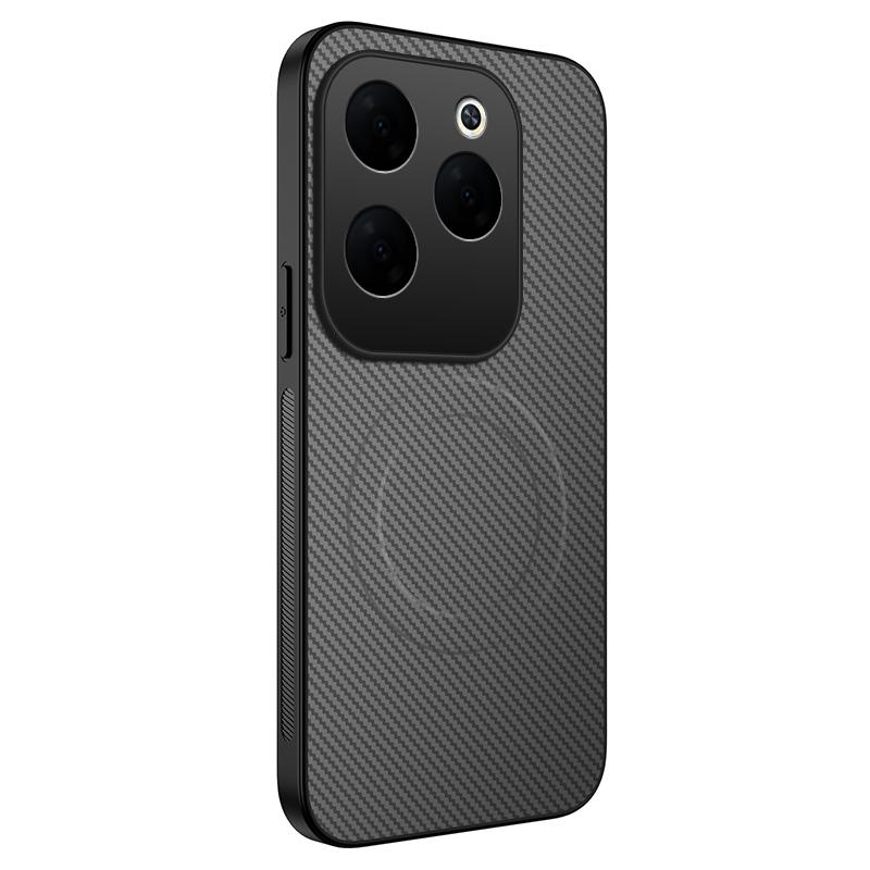 Для Infinix Hot 50 Для Магнитного чехла Magsafe Для Infinix HOT 40 Pro 50 Pro Plus Беспроводная зарядка Ударопрочный чехол из углеволокна