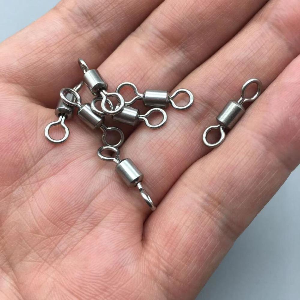 Eight Shaped Ring Swivel Connector Fishing Rolling Swivel Fishing Gear Ball Bearing Barrel
