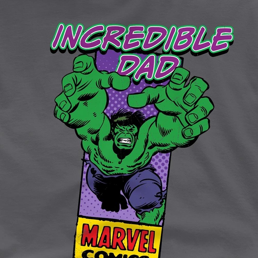 Marvel Comics Mens Incredible Dad Hulk Corner Box Fathers Day T-Shirt