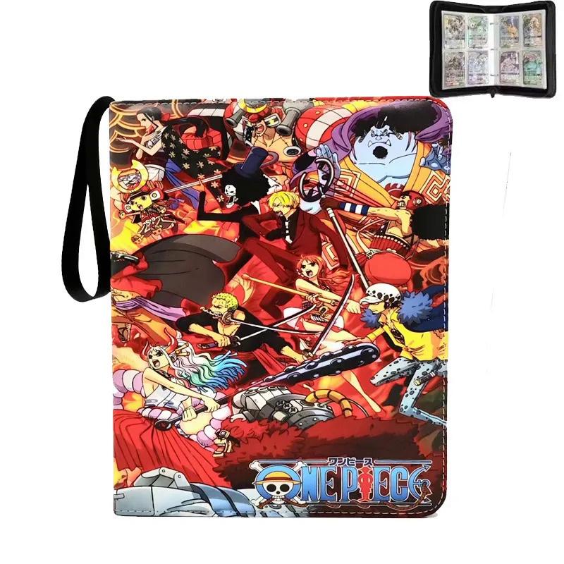 2x2 900pcs Cards Holder Anime Luffy ACE Zoro Game Binder Card Holder Zipper Album Book Capacity R SR TGR GP Collectibles Folder Kids