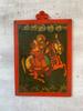 Hand-Painted Slate Art: Rajasthani Royal Portrait, Indian Palace Decor