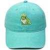New cartoon crown frog embroidery baseball cap retro and old cute men's and women's casual sunshade dad hat