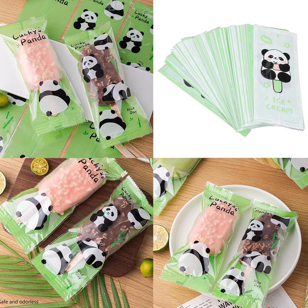 Упаковка из 100 бытовых оберток для эскимо Удобный пакет для упаковки мороженого Практичное решение для хранения замороженного лакомства