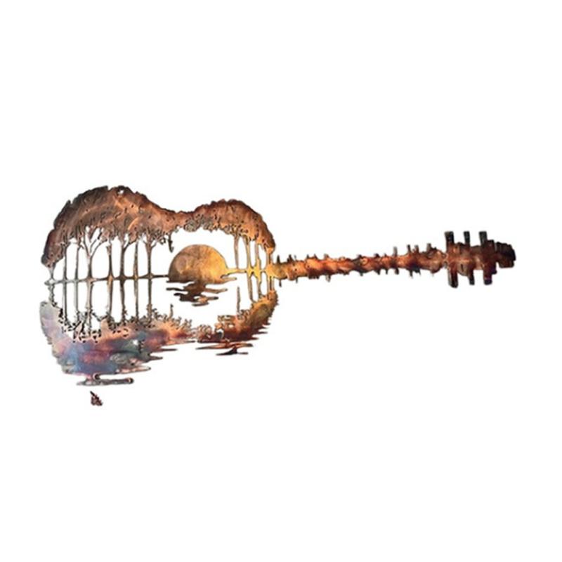 Abstract Guitar Metal Guitarist Art Ideal Gift for Guitar Lover Hanging Ornament Home Decoration