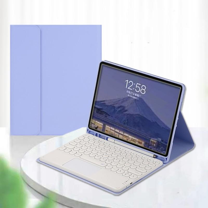 Wireless Bluetooth Keyboard Case IPad 10.2 10.9 Air 11th Gen With Auto Sleep Wake Detachable Slim Folio Cover In PU Leather