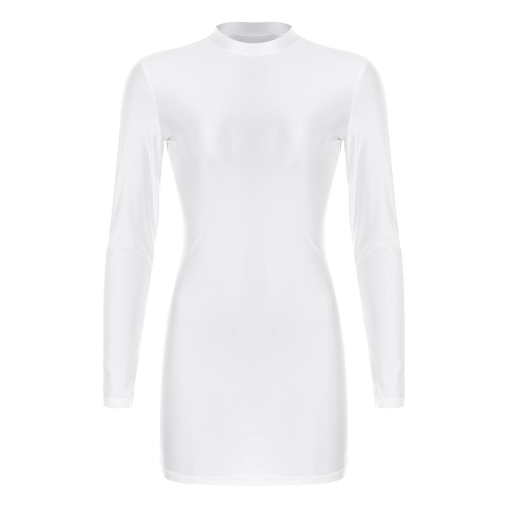 Летнее сексуальное женское глянцевое прозрачное облегающее платье-карандаш с длинными рукавами, клубная одежда, вечерние платья