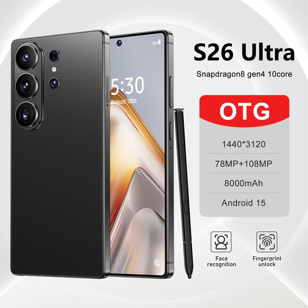 Android-смартфон S26 Ultra 5G, 12+512 ГБ, Большой экран
