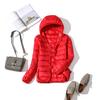 Ultra-light Plus Size Thin Down Jacket Women Autumn Winter Slim Short Hooded Warm White Duck Down Coat Women Outerwear