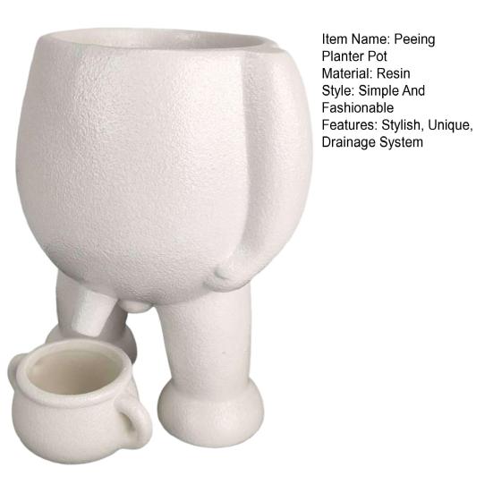 Горшок для мочи Yousheng, горшок для мочи из смолы, забавный горшок для суккулентов с дренажем, новинка, ваза для внутреннего и наружного садового декора