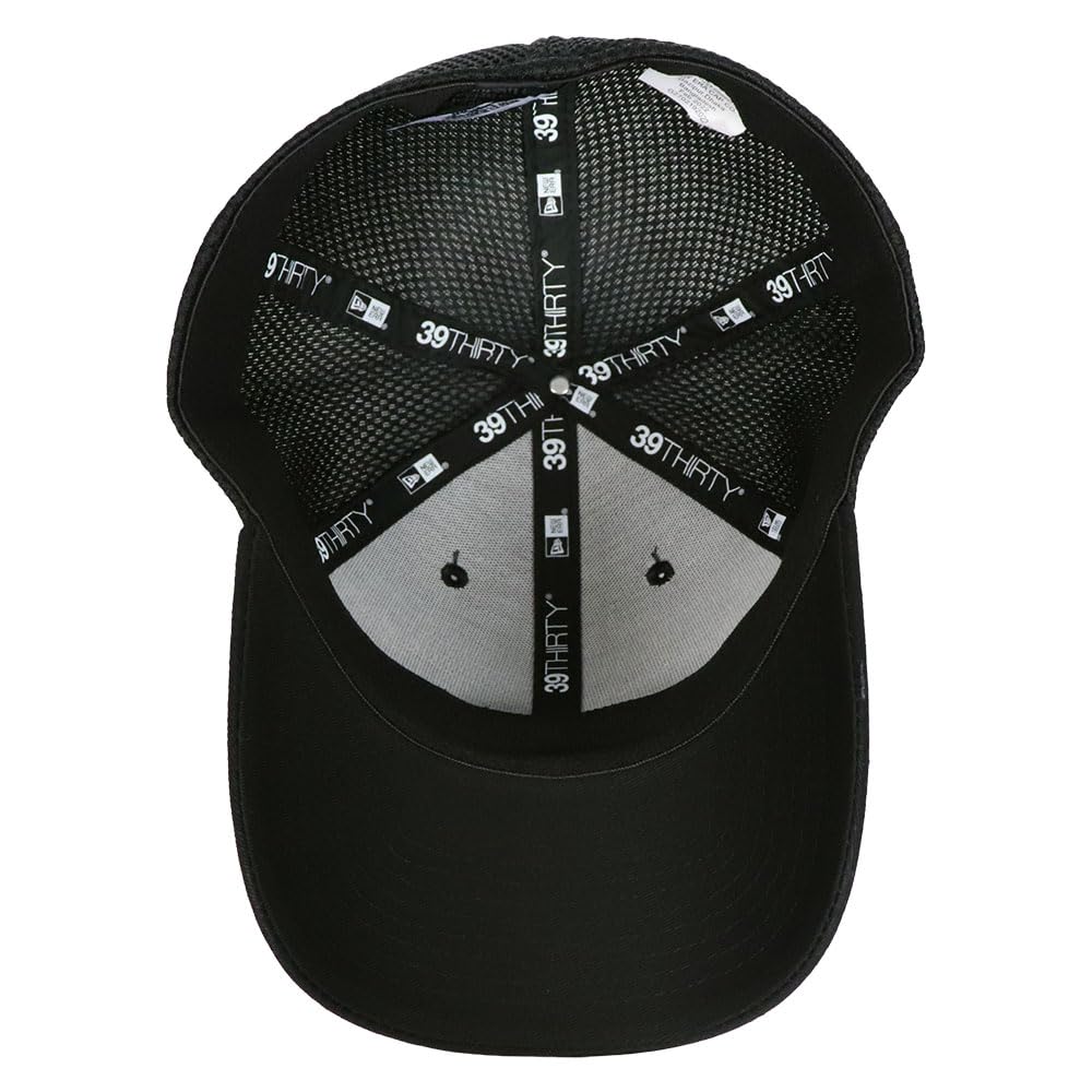 NEW ERA [New Era] Mesh Cap for Men and Women NewEra NE1020 Plain Hat Baseball Cap 39THIRTY Stretch Elastic 6 Panel Trucker SM Black [Used]