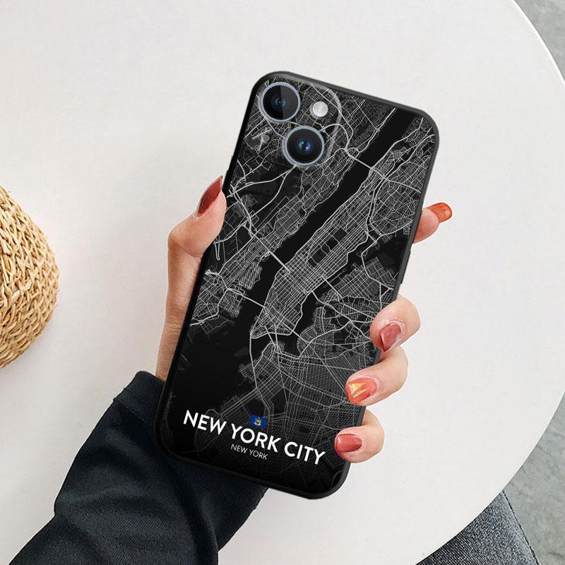 Чехол для телефона для Iphone 14 13 12 11 Pro Max Mini Xs Max Xr X 7 8 Plus 6s, мягкий силиконовый чехол Fundas World City Map Travel