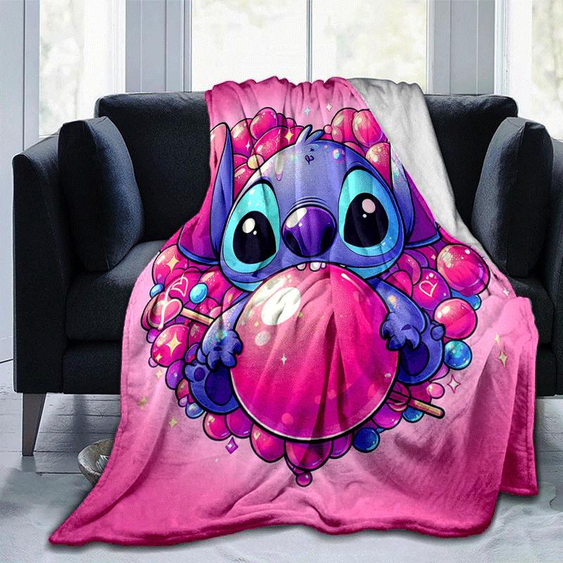 1pc Stitch Printing Blanket - Soft, All-Season Throw for Living Room, Bedroom,Travel