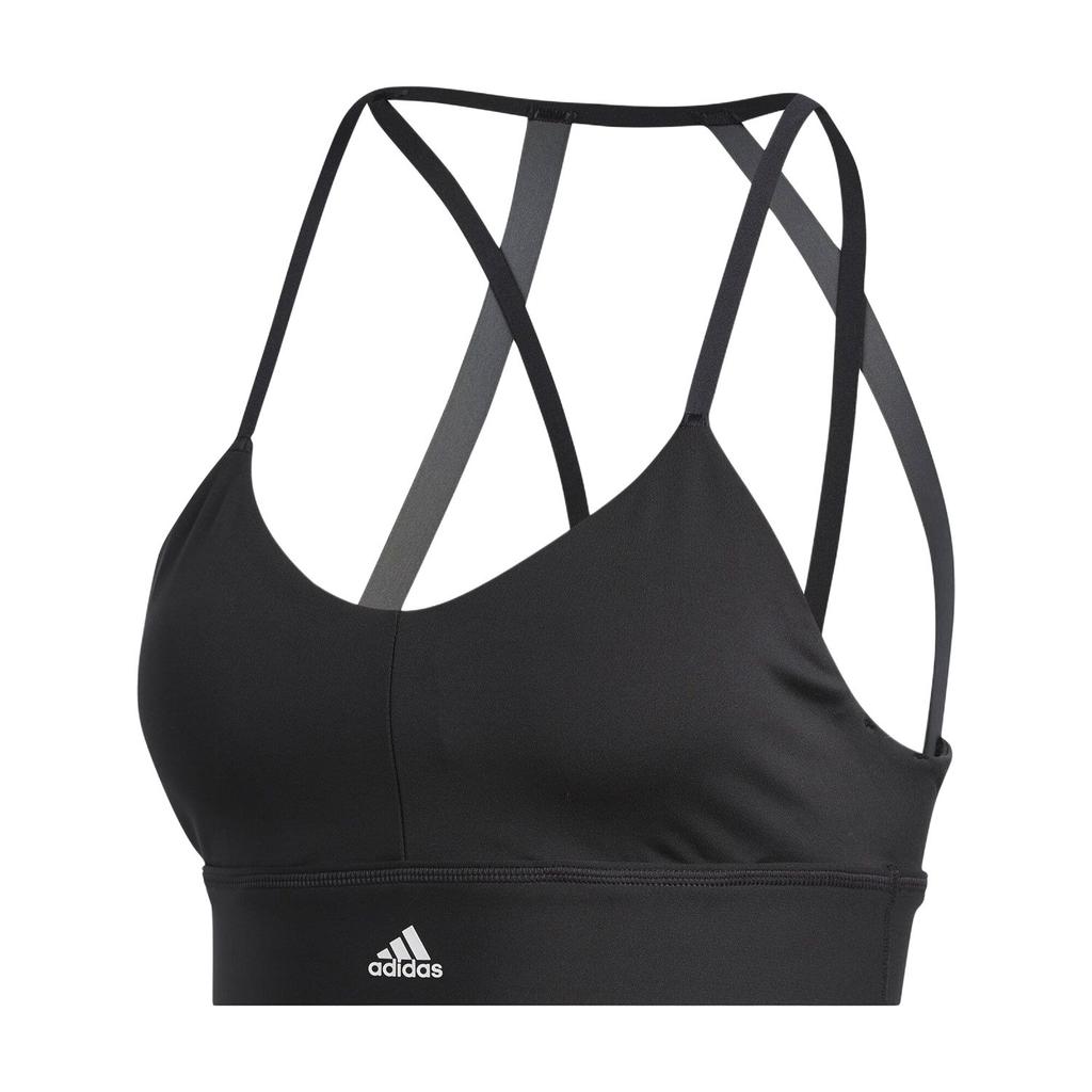Adidas Soft Comfortable Logo Sports Bra Women Underwear Black FJ6089