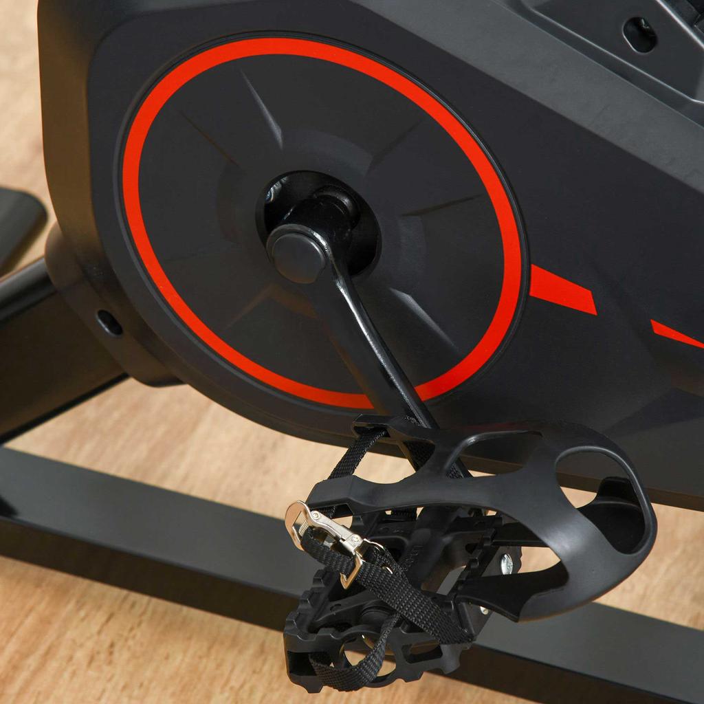 Exercise Bike, Indoor Cycling, LCD, 6 kg Flywheel, 85 x 46 x 114 cm, Black/Red