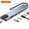 8 In 1 USB C Hub Multiport Adapter with Ethernet HDMI USB 3 0 Ports for Laptop MacBook Type C Dock