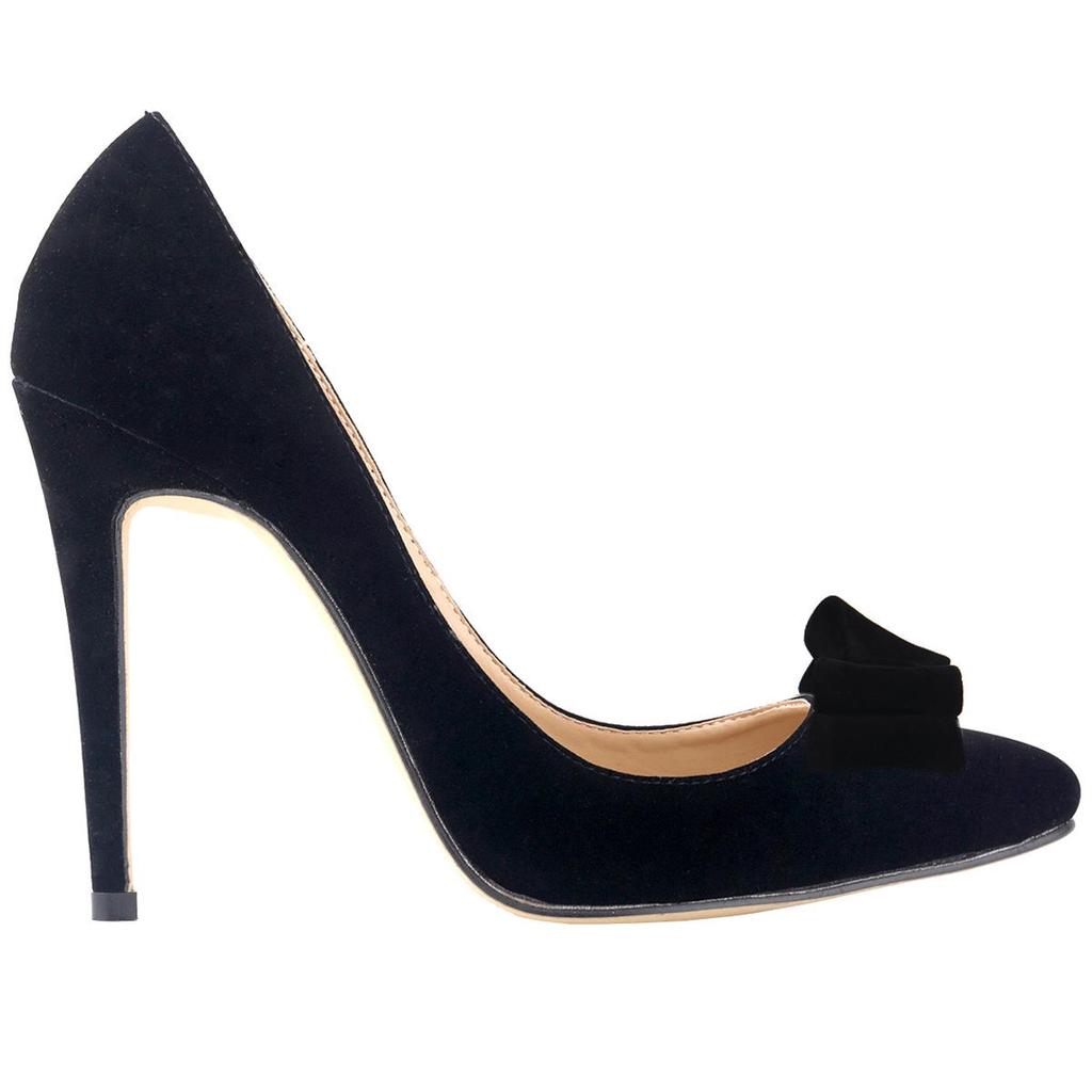 Женские туфли-лодочки с острым носком и милым бантом на тонком высоком каблуке с корсетом на шпильке для вечеринок и свадеб