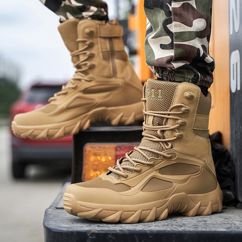Мужская обувь Модные Высокие Ботинки Desert Boots Для улицы Нескользящие Тактические Ботинки для Мужчин Высококачественные Ботильоны Треккинговые Ботинки Zapatos