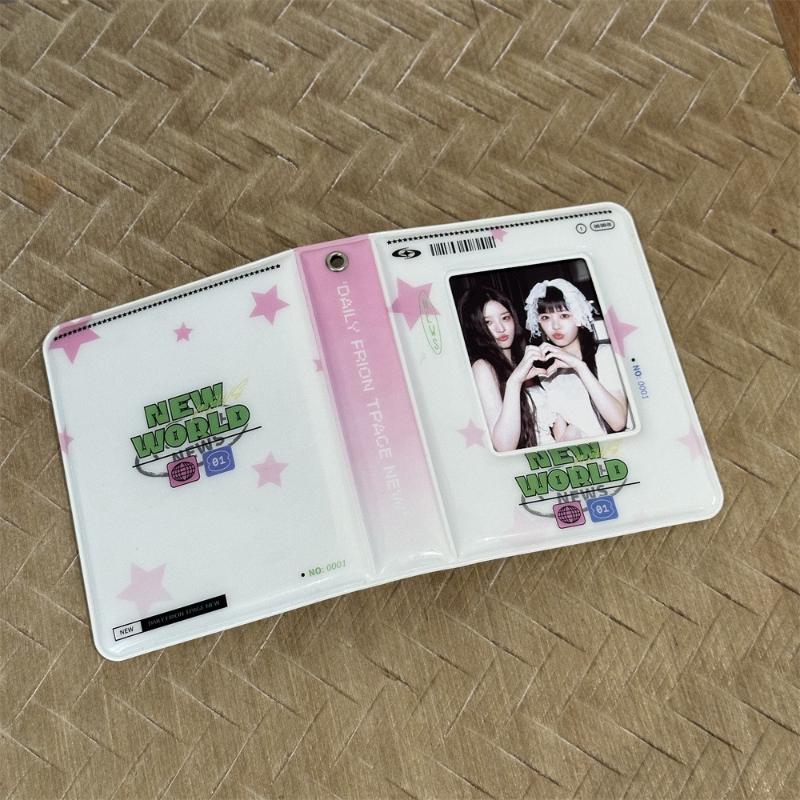 KPOP Photocard Album for 3 Inch Card Cute Blue Player Card Binder Lovely Heart PVC Photo Album Anime Card Sleeves Friends Gifts