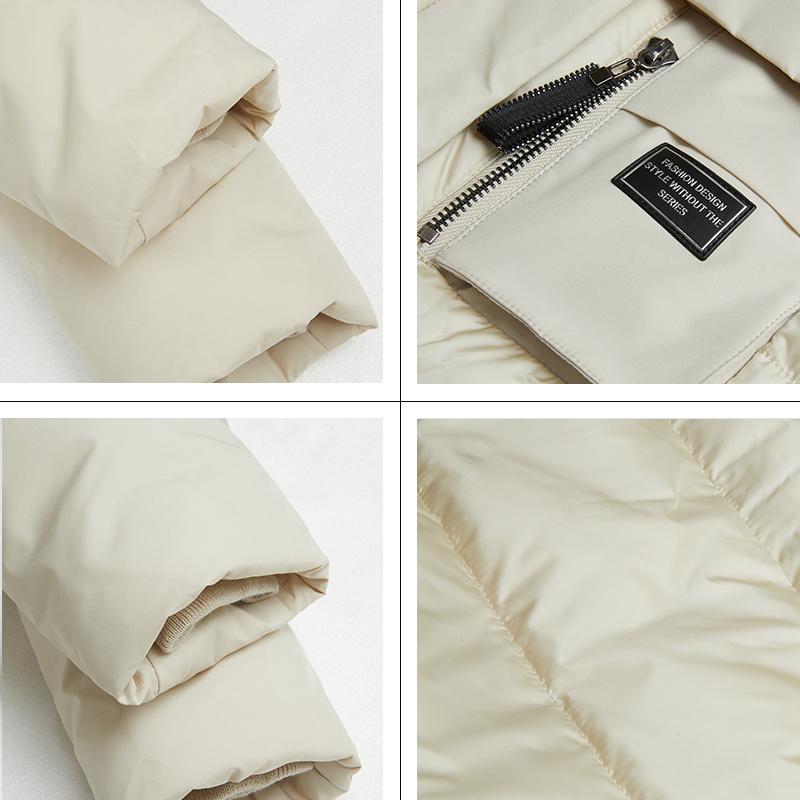 Gasman 2021 Women's Jacket Long Elegant Fashion Winter Coat for Women Brand Zipper Pocket Warm Parka with Belt Down Jackets 8189