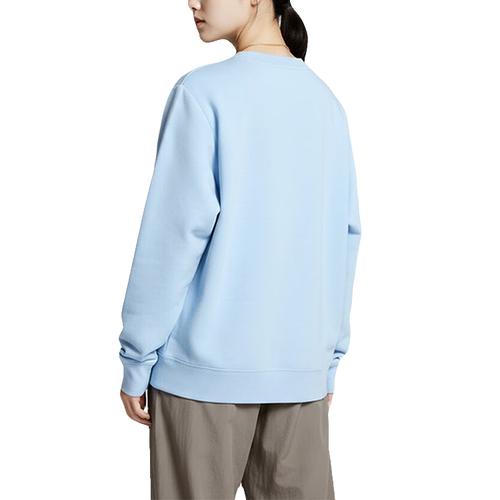 Nike Женская однотонная флисовая толстовка с круглым вырезом и длинным рукавом, синяя
