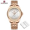 Naviforce Original Women Casual Quartz Watch Waterproof 3ATM Stainless Steel Strap Round Case Simple Lady Fashion Accessories Watch NF5067