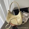 Women's Bag Single Shoulder Cute Fashion Niche Design Portable Bow Dumpling Bag Women's New 2025 Crossbody Crescent Bag