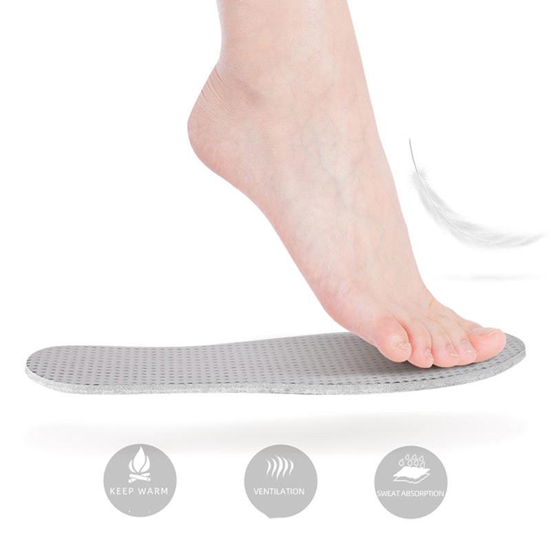 1 пара стельок из алюминиевой фольги, зимние теплые летние прохладные шерстяные подушечки для обуви, вставные подошвы
