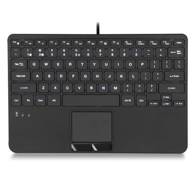 Клавиатура Perixx с тачпадом, проводная, мини-USB, с подсветкой, 2 USB-концентратора, английская раскладка PERIBOARD-425