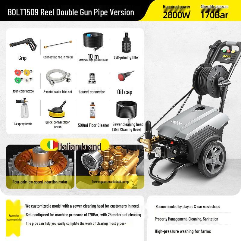 Lava 220V High-Pressure Car Washer: Powerful Industrial Water Pump & Gun for Commercial Cleaning