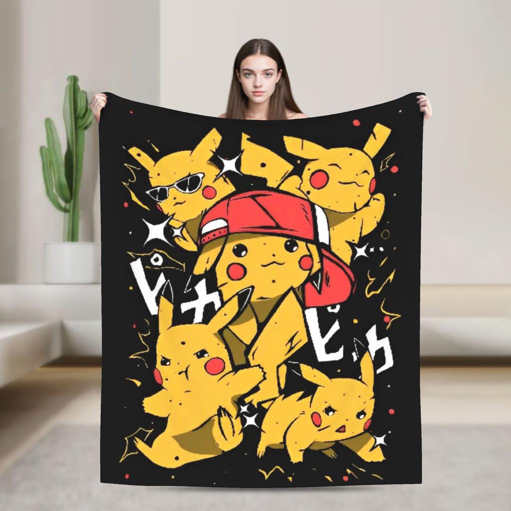 Cool Dragon Charizard Cartoon Blanket Velvet Air Conditioning Poke-Mon Portable Soft Throw Blanket for Bedding Couch Rug Piece
