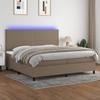 Maison Exclusive - Основание кровати с ламелями и матрас и LED Мокко 200x200см Ткань