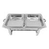 Подогреватель для шведского стола из нержавеющей стали с 2 отделениями, коммерческий сервант для шведского стола, кейтеринг, подогреватель для еды с