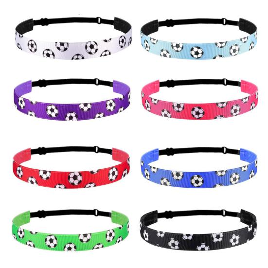 Футбольная повязка на голову, нескользящая спортивная повязка для волос для футбола, баскетбола, футбола, эластичная повязка на голову для девочек, для занятий спортом на открытом воздухе