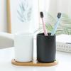 Простой керамический стакан для полоскания рта, аксессуары для ванной комнаты, однотонный керамический стакан для зубных щеток, стакан для мытья, бытовые принадлежности для ванной комнаты