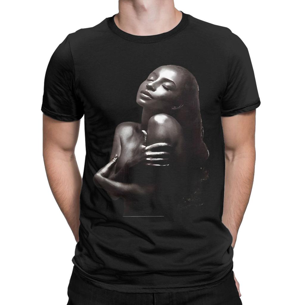 SSade Adu Singer T Shirt Mens Pure Cotton Funny TShirts Crewneck Tee Shirt Short Sleeve Tops Party
